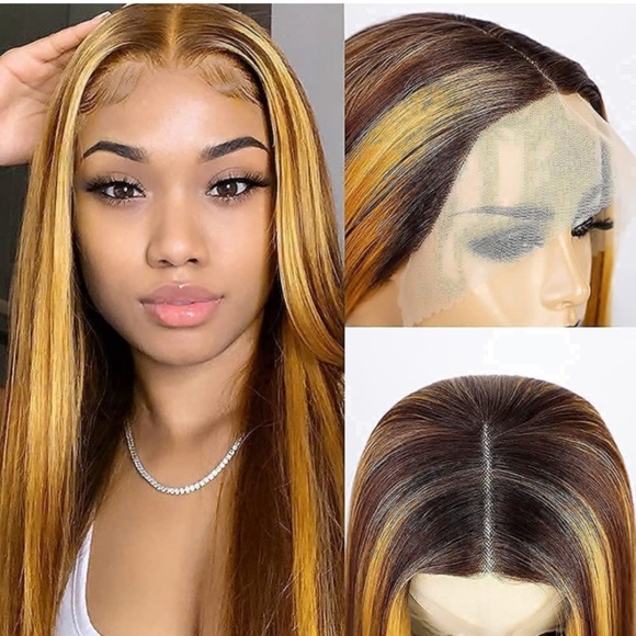 26inch Long Straight T-Part Lace Front Wigs